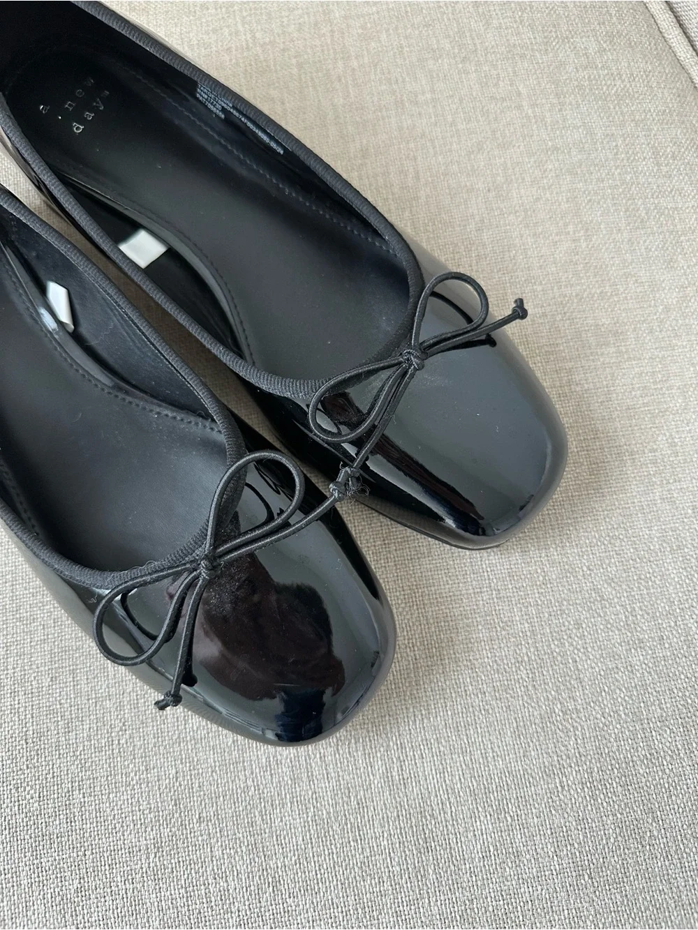 time and tru women’s bow block heel ballet shoes